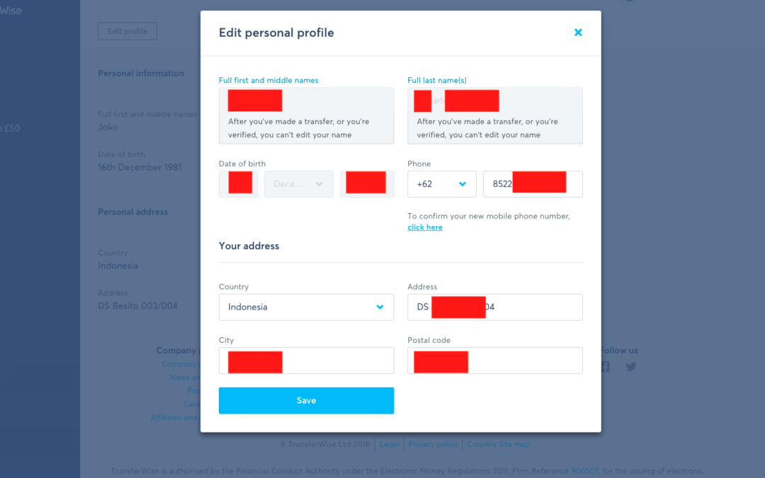 Menjajal Membuat Akun Transferwise